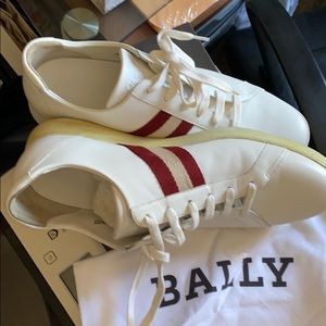 Bally white calf sneakers, size 9